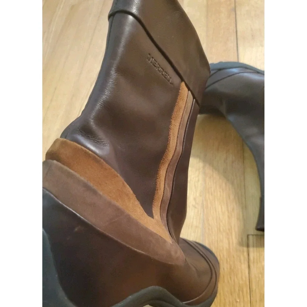 Merrell Womens Eden Mid Multi Brown Western Boots‎ Size 8.5